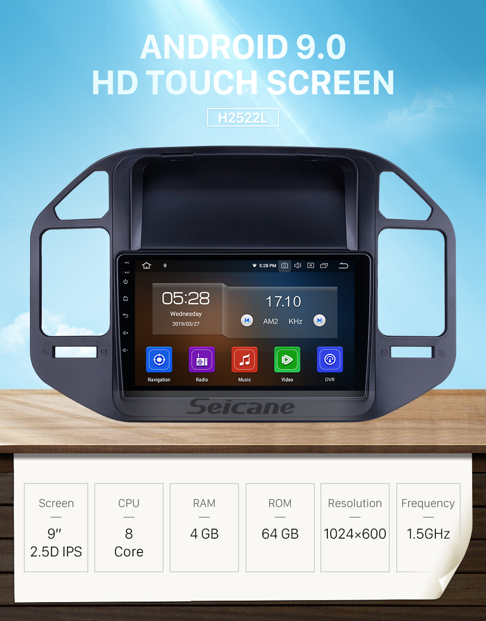 Seicane OEM 9 inch Android 9.0 for 2004 2005 2006-2011 Mitsubishi Pajero V73 Radio Bluetooth HD Touchscreen GPS Navigation System Carplay support Digital TV Seicane OEM 9 inch Android 9.0 for 2004 2005 2006-2011 Mitsubishi Pajero V73 Radio Bluetooth HD Touchscreen GPS Navigation System Carplay support Digital TV