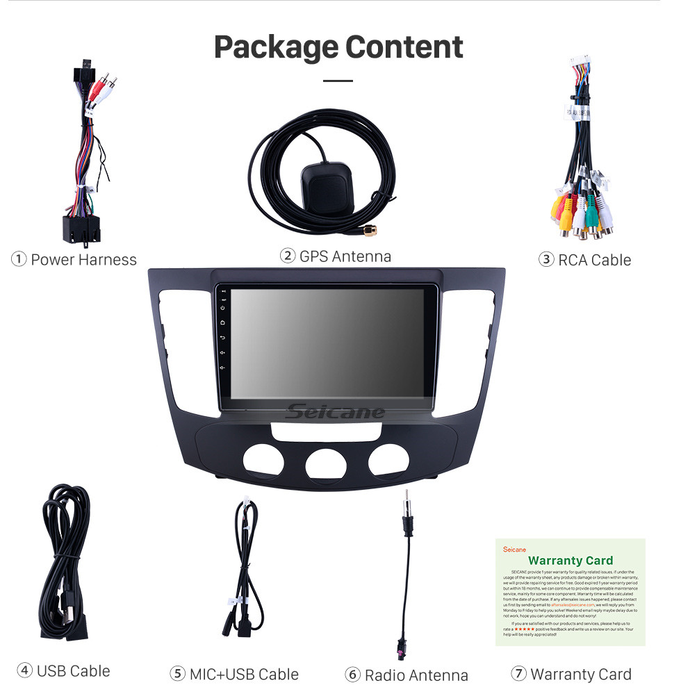 Seicane 9 inch For 2009 Hyundai Sonata Manual A/C Radio Android 9.0 GPS Navigation System Bluetooth HD Touchscreen Carplay support Digital TV Seicane 9 inch For 2009 Hyundai Sonata Manual A/C Radio Android 9.0 GPS Navigation System Bluetooth HD Touchscreen Carplay support Digital TV