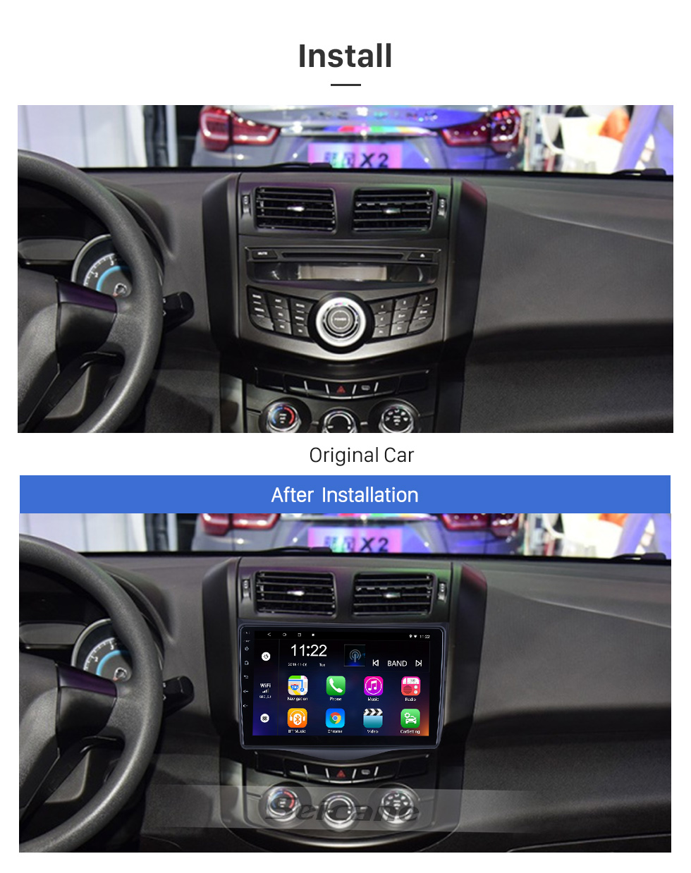 Seicane Android 10.0 de 9 pulgadas para 2016 JMC Lufeng X5 Radio Sistema de navegación GPS con pantalla táctil HD Soporte Bluetooth USB Carplay TV digital