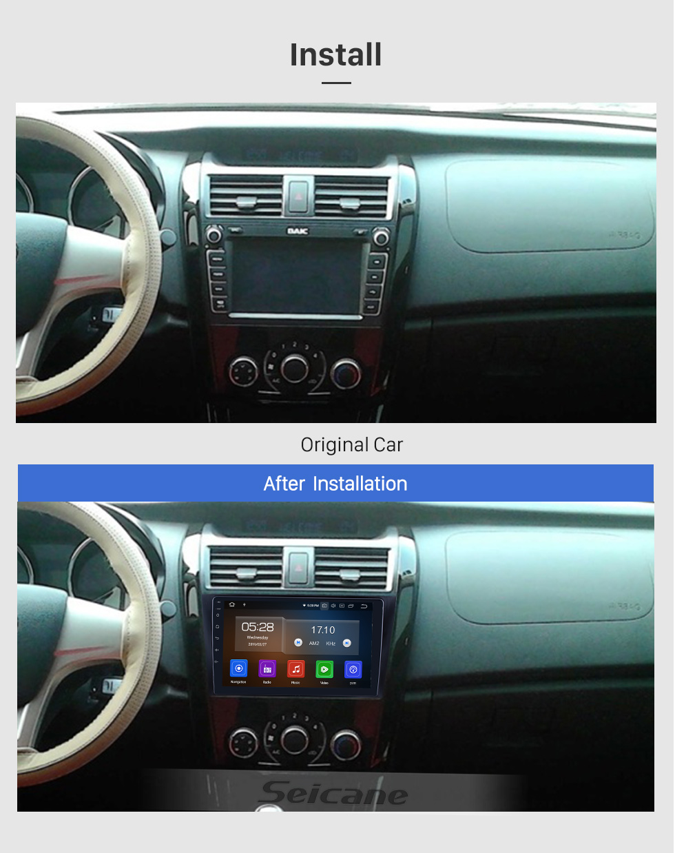 Seicane HD сенсорный экран для Baic Huansu Radio Android 9.0 9-дюймовый GPS-навигатор Bluetooth Carplay с поддержкой TPMS 1080P видео Seicane HD сенсорный экран для Baic Huansu Radio Android 9.0 9-дюймовый GPS-навигатор Bluetooth Carplay с поддержкой TPMS 1080P видео