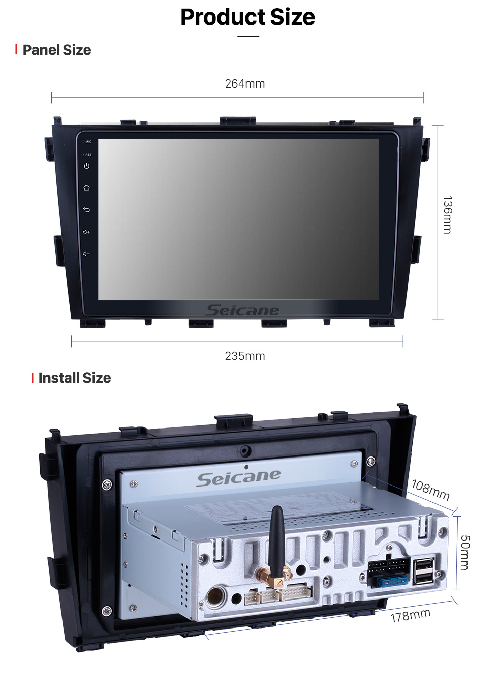 Seicane HD сенсорный экран для Baic Huansu Radio Android 9.0 9-дюймовый GPS-навигатор Bluetooth Carplay с поддержкой TPMS 1080P видео Seicane HD сенсорный экран для Baic Huansu Radio Android 9.0 9-дюймовый GPS-навигатор Bluetooth Carplay с поддержкой TPMS 1080P видео