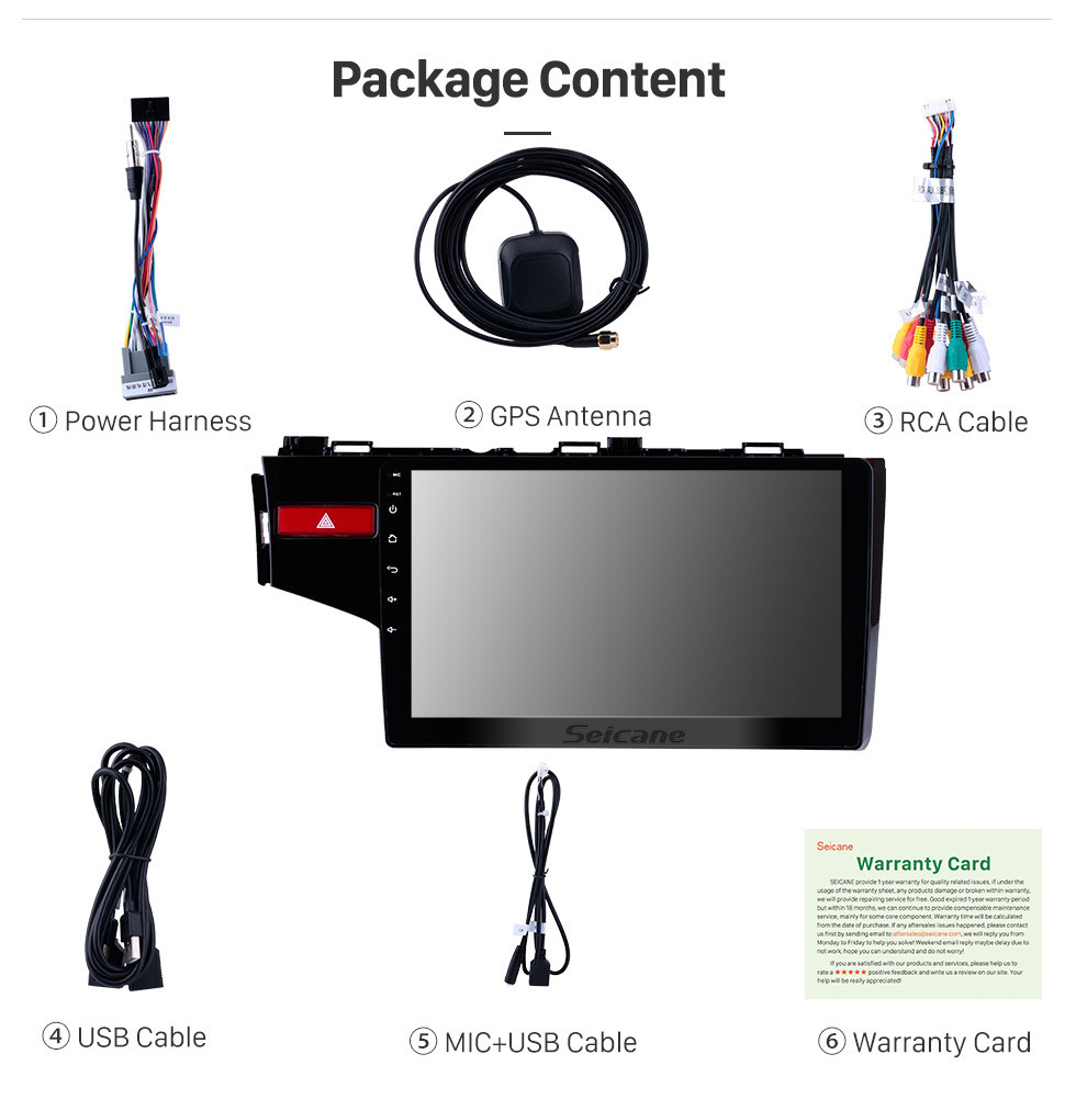 Seicane 10.1 Inch OEM Android 10.0 Radio Capacitive Touch Screen For 2014 2015 Honda FIT Support WiFi Bluetooth GPS Navigation system TPMS DVR OBD II AUX Headrest Monitor Control Video Rear camera USB SD Seicane 10.1 Inch OEM Android 10.0 Radio Capacitive Touch Screen For 2014 2015 Honda FIT Support WiFi Bluetooth GPS Navigation system TPMS DVR OBD II AUX Headrest Monitor Control Video Rear camera USB SD
