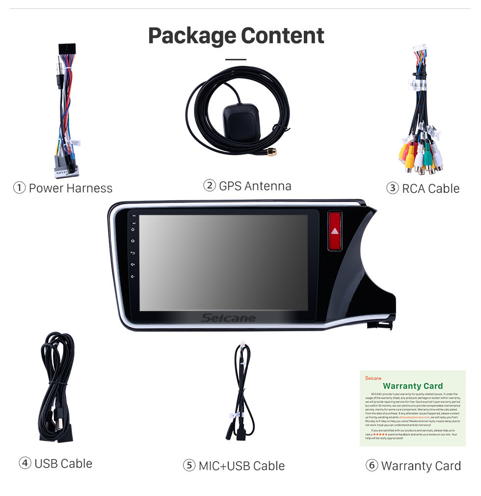 Seicane For 2014 2015 2016 2017 HONDA CITY RHD Radio replacement with Android 10.0 HD Touch Screen Bluetooth GPS Navigation System 3G Mirror Link OBD2 Steering Wheel Control Rearview Camera 1080P Video Seicane For 2014 2015 2016 2017 HONDA CITY RHD Radio replacement with Android 10.0 HD Touch Screen Bluetooth GPS Navigation System 3G Mirror Link OBD2 Steering Wheel Control Rearview Camera 1080P Video