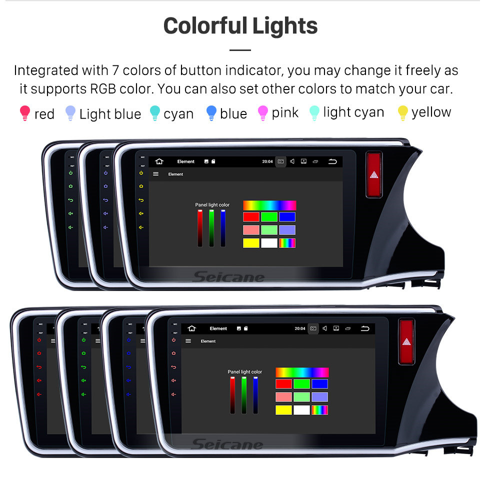 Seicane For 2014 2015 2016 2017 HONDA CITY RHD Radio replacement with Android 10.0 HD Touch Screen Bluetooth GPS Navigation System 3G Mirror Link OBD2 Steering Wheel Control Rearview Camera 1080P Video Seicane For 2014 2015 2016 2017 HONDA CITY RHD Radio replacement with Android 10.0 HD Touch Screen Bluetooth GPS Navigation System 3G Mirror Link OBD2 Steering Wheel Control Rearview Camera 1080P Video