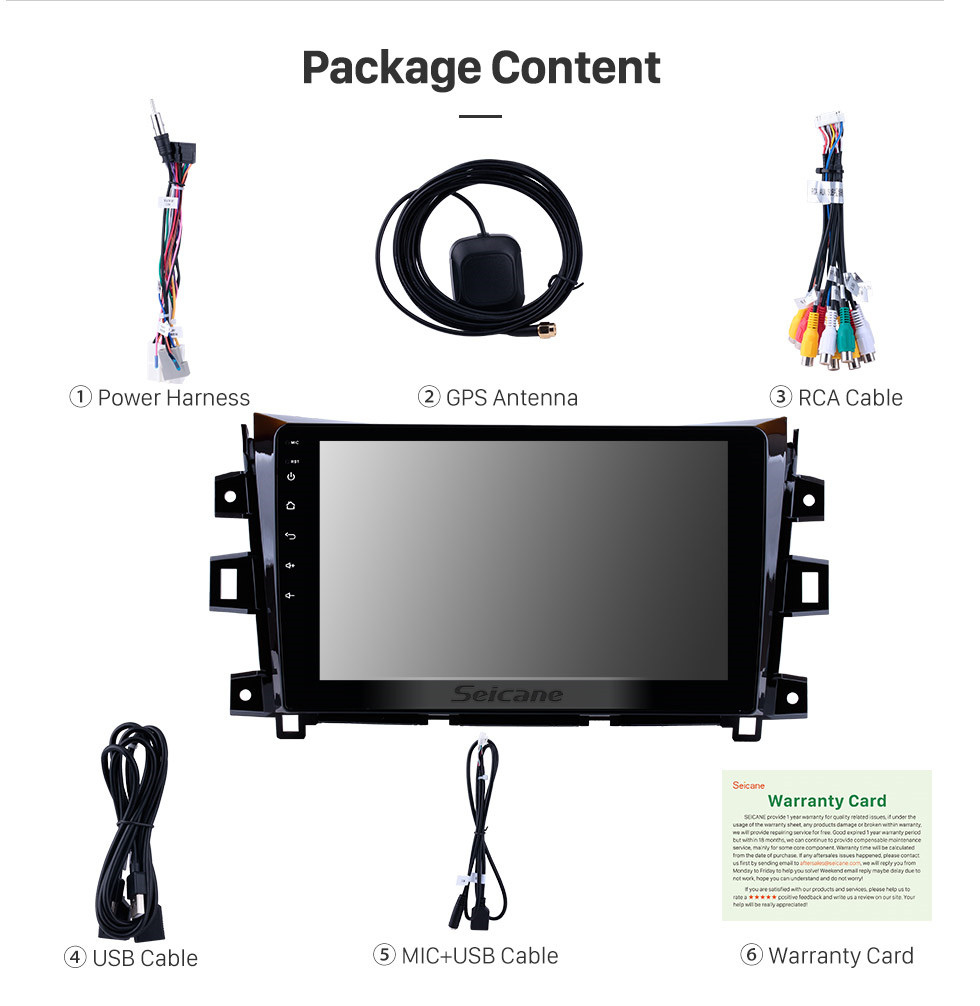 Seicane Android 10.0 para 2011-2016 NISSAN navara Rádio sistema de navegação GPS touchscreen unidade principal WIFI Bluetooth Retrovisor Câmera Seicane Android 10.0 para 2011-2016 NISSAN navara Rádio sistema de navegação GPS touchscreen unidade principal WIFI Bluetooth Retrovisor Câmera