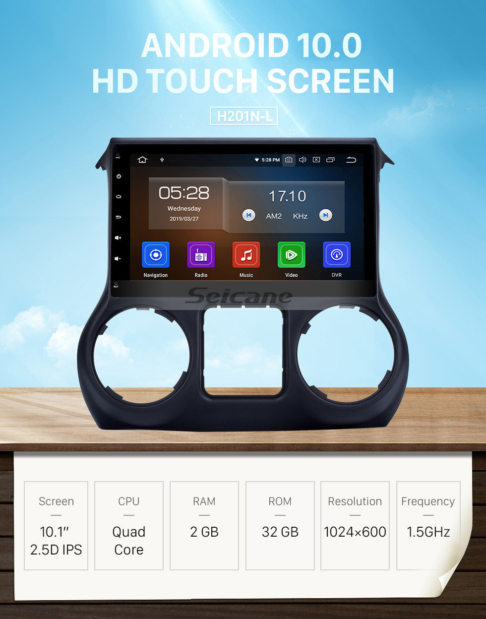 Seicane Android 10.0 10.1 pulgadas Radio con pantalla táctil para 2011-2017 JEEP Wrangler Bluetooth Música Navegación GPS Unidad principal Soporte Mirror Link DAB + OBDII USB TPMS WiFi Control del volante Seicane Android 10.0 10.1 pulgadas Radio con pantalla táctil para 2011-2017 JEEP Wrangler Bluetooth Música Navegación GPS Unidad principal Soporte Mirror Link DAB + OBDII USB TPMS WiFi Control del volante