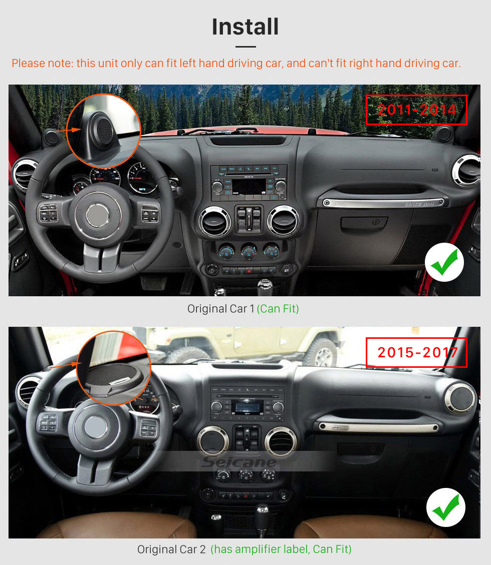 Seicane Android 10.0 10.1 Inch Touchscreen Radio For 2011-2017 JEEP Wrangler Bluetooth Music GPS Navigation Built-in Carplay Support DAB+ OBDII USB TPMS WiFi Steering Wheel Control Seicane Android 10.0 10.1 Inch Touchscreen Radio For 2011-2017 JEEP Wrangler Bluetooth Music GPS Navigation Built-in Carplay Support DAB+ OBDII USB TPMS WiFi Steering Wheel Control