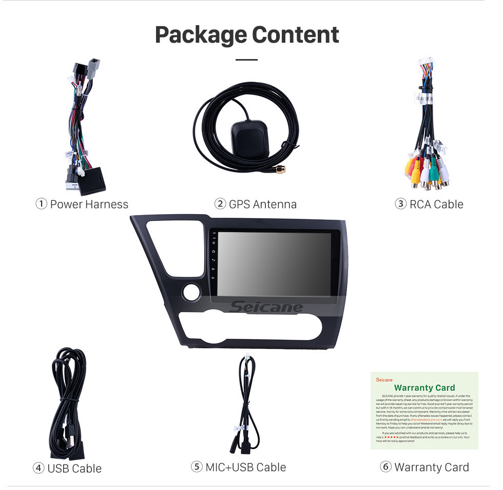 Seicane Para 2014 2015 2016 2017 Honda Civic Android 10.0 HD Pantalla táctil 9 pulgadas estéreo del automóvil GPS Navegación Radio Bluetooth Espejo enlace OBD DVR Cámara de visión trasera TV USB Carplay Seicane Para 2014 2015 2016 2017 Honda Civic Android 10.0 HD Pantalla táctil 9 pulgadas estéreo del automóvil GPS Navegación Radio Bluetooth Espejo enlace OBD DVR Cámara de visión trasera TV USB Carplay