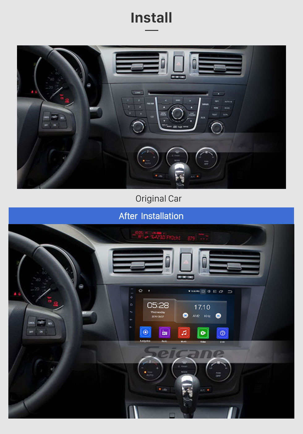 Seicane 9 inch For 2009 2010 2011 2012 Mazda 5 Android 10.0 HD Touchscreen GPS Navigation System Car Radio for Bluetooth USB WIFI OBD II DVR Aux Steering Wheel Control Seicane 9 inch For 2009 2010 2011 2012 Mazda 5 Android 10.0 HD Touchscreen GPS Navigation System Car Radio for Bluetooth USB WIFI OBD II DVR Aux Steering Wheel Control