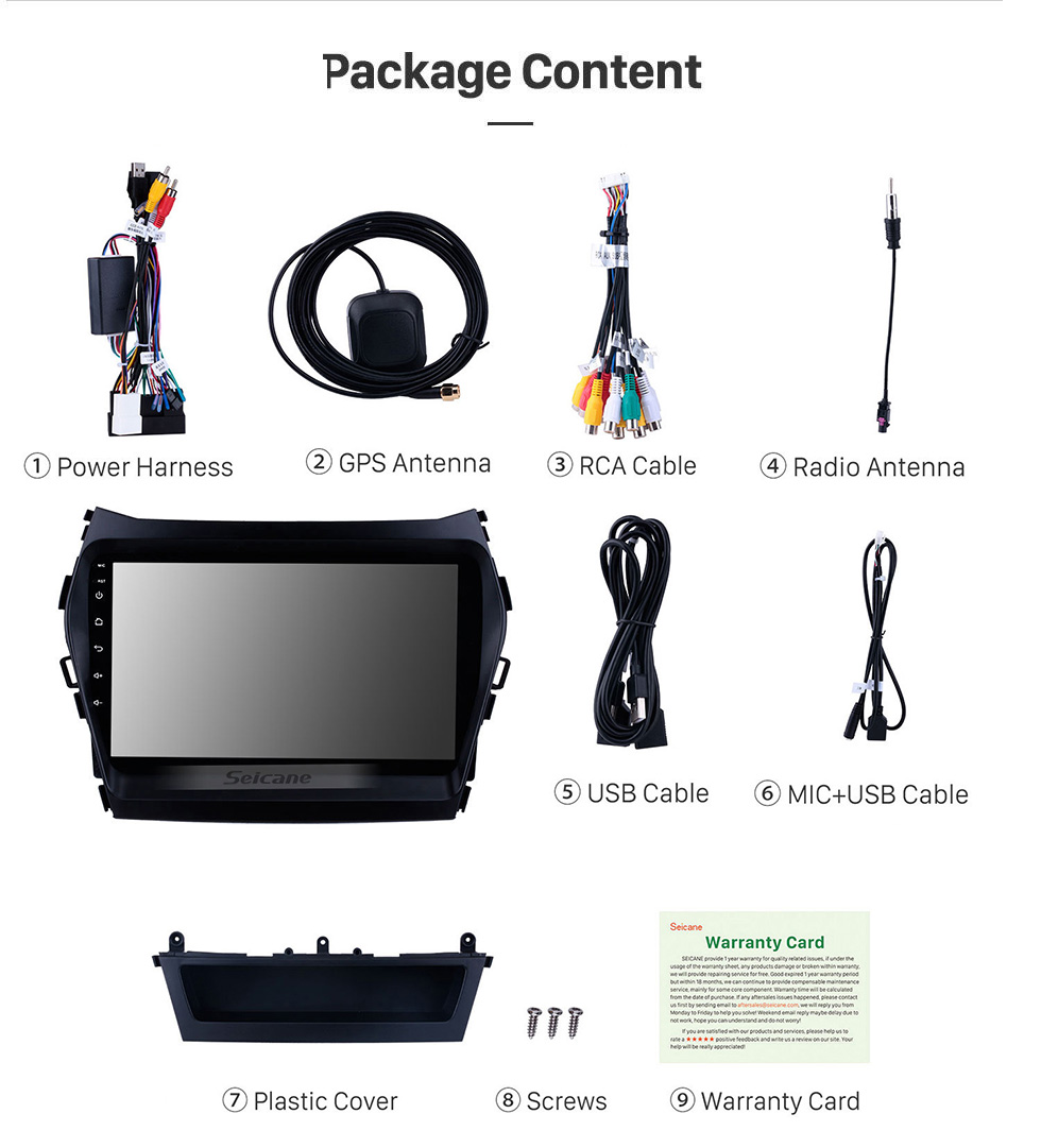 Seicane 9 дюймов 1024 * 600 с сенсорным экраном 2013 2014 Hyundai Santa Fe IX45 Android 9.0 Радио GPS OBD2 4G WIFI Управление на руле Цифровое телевидение Зеркальная связь Bluetooth Музыка Seicane 9 дюймов 1024 * 600 с сенсорным экраном 2013 2014 Hyundai Santa Fe IX45 Android 9.0 Радио GPS OBD2 4G WIFI Управление на руле Цифровое телевидение Зеркальная связь Bluetooth Музыка