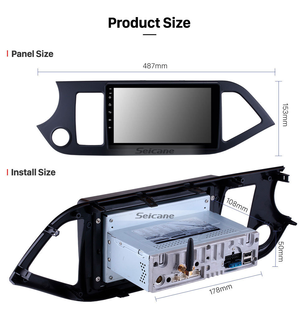 Seicane 9 дюймов 2011 2012 2013 2014 Kia Picanto Morning Android 10.0 GPS Навигационная система Сенсорный экран Bluetooth AM / FM-радио AUX 3G / 4G WiFi DVR Авто AV Управление рулевым колесом Резервная камера DVD-плеер Seicane 9 дюймов 2011 2012 2013 2014 Kia Picanto Morning Android 10.0 GPS Навигационная система Сенсорный экран Bluetooth AM / FM-радио AUX 3G / 4G WiFi DVR Авто AV Управление рулевым колесом Резервная камера DVD-плеер