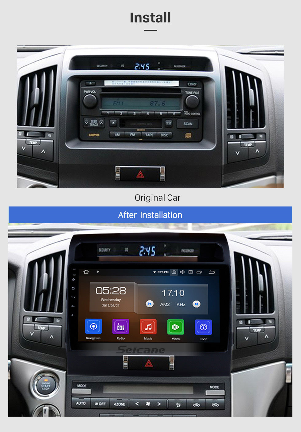 Seicane 10.1 inch 2007-2017 TOYOTA LAND CRUISER Android 10.0 HD TouchScreen Radio GPS Navigation System Bluetooth Support Car Stereo Music Mirror Link OBD2 3G/4G WiFi Video Backup Camera Seicane 10.1 inch 2007-2017 TOYOTA LAND CRUISER Android 10.0 HD TouchScreen Radio GPS Navigation System Bluetooth Support Car Stereo Music Mirror Link OBD2 3G/4G WiFi Video Backup Camera