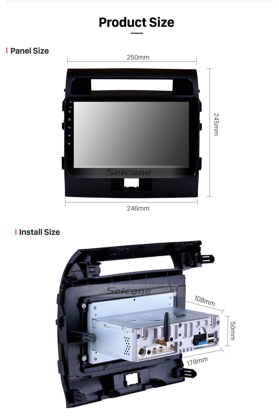 Seicane 10.1 inch 2007-2017 TOYOTA LAND CRUISER Android 10.0 HD TouchScreen Radio GPS Navigation System Bluetooth Support Car Stereo Music Mirror Link OBD2 3G/4G WiFi Video Backup Camera Seicane 10.1 inch 2007-2017 TOYOTA LAND CRUISER Android 10.0 HD TouchScreen Radio GPS Navigation System Bluetooth Support Car Stereo Music Mirror Link OBD2 3G/4G WiFi Video Backup Camera