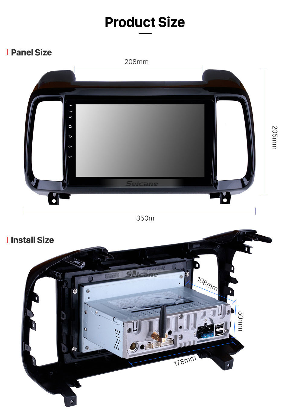 Seicane 9 inch Android 10.0 HD Touchscreen GPS Navigation system Multimedia For 2018 Hyundai IX35 Bluetooth Radio Player Support DVR OBD II 3G/4G WiFi Rear camera Steering Wheel Control Seicane 9 inch Android 10.0 HD Touchscreen GPS Navigation system Multimedia For 2018 Hyundai IX35 Bluetooth Radio Player Support DVR OBD II 3G/4G WiFi Rear camera Steering Wheel Control