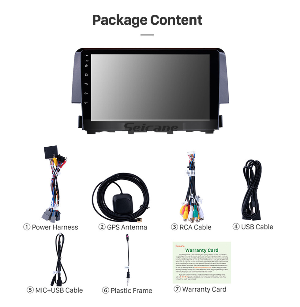 Seicane 9 inch Android 10.0 2016 HONDA CIVIC HD Touchscreen Radio GPS Navigation Bluetooth WIFI USB Mirror Link Aux Rearview Camera OBDII TPMS 1080P video Seicane 9 inch Android 10.0 2016 HONDA CIVIC HD Touchscreen Radio GPS Navigation Bluetooth WIFI USB Mirror Link Aux Rearview Camera OBDII TPMS 1080P video