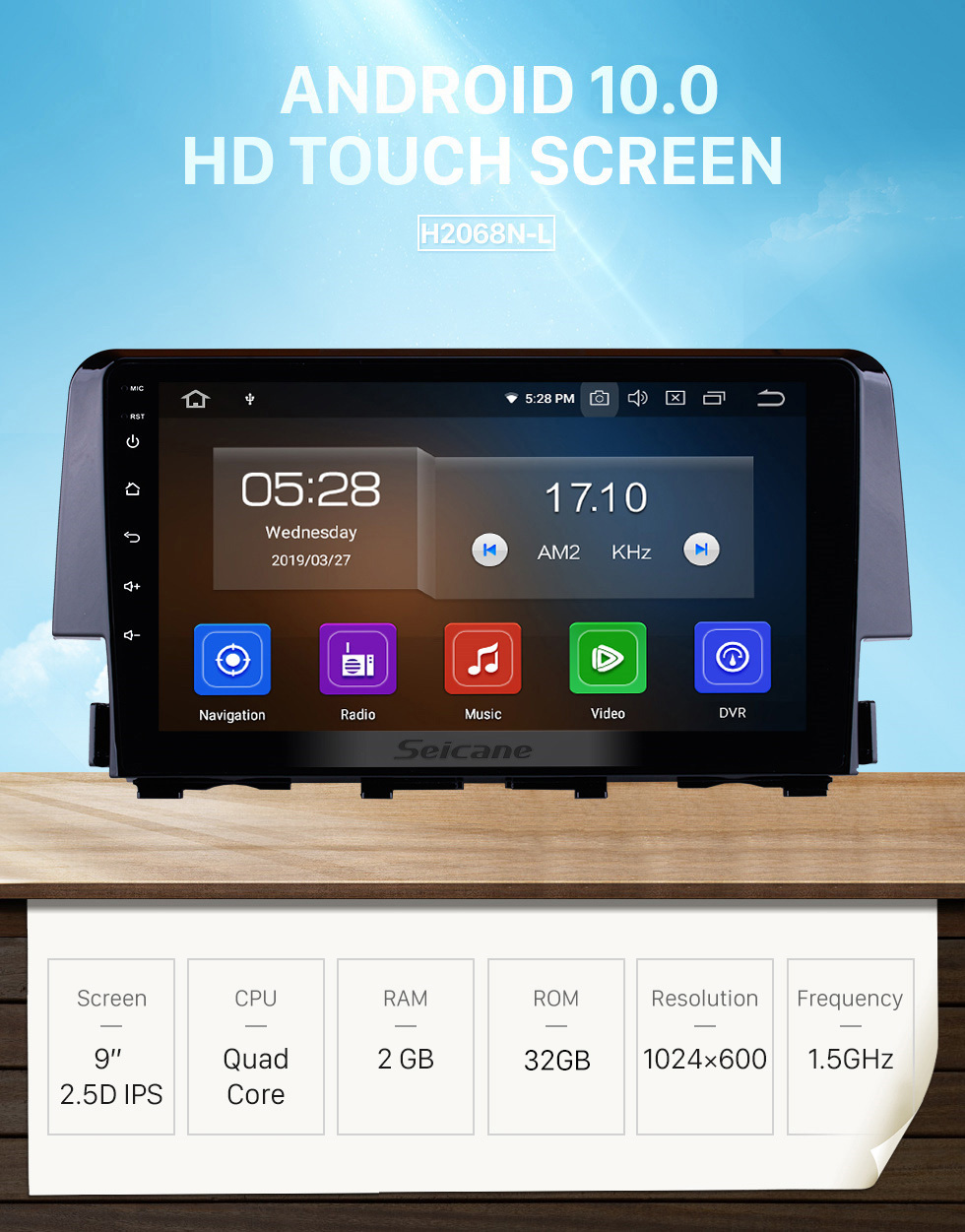 Seicane 9 inch Android 10.0 2016 HONDA CIVIC HD Touchscreen Radio GPS Navigation Bluetooth WIFI USB Mirror Link Aux Rearview Camera OBDII TPMS 1080P video Seicane 9 inch Android 10.0 2016 HONDA CIVIC HD Touchscreen Radio GPS Navigation Bluetooth WIFI USB Mirror Link Aux Rearview Camera OBDII TPMS 1080P video