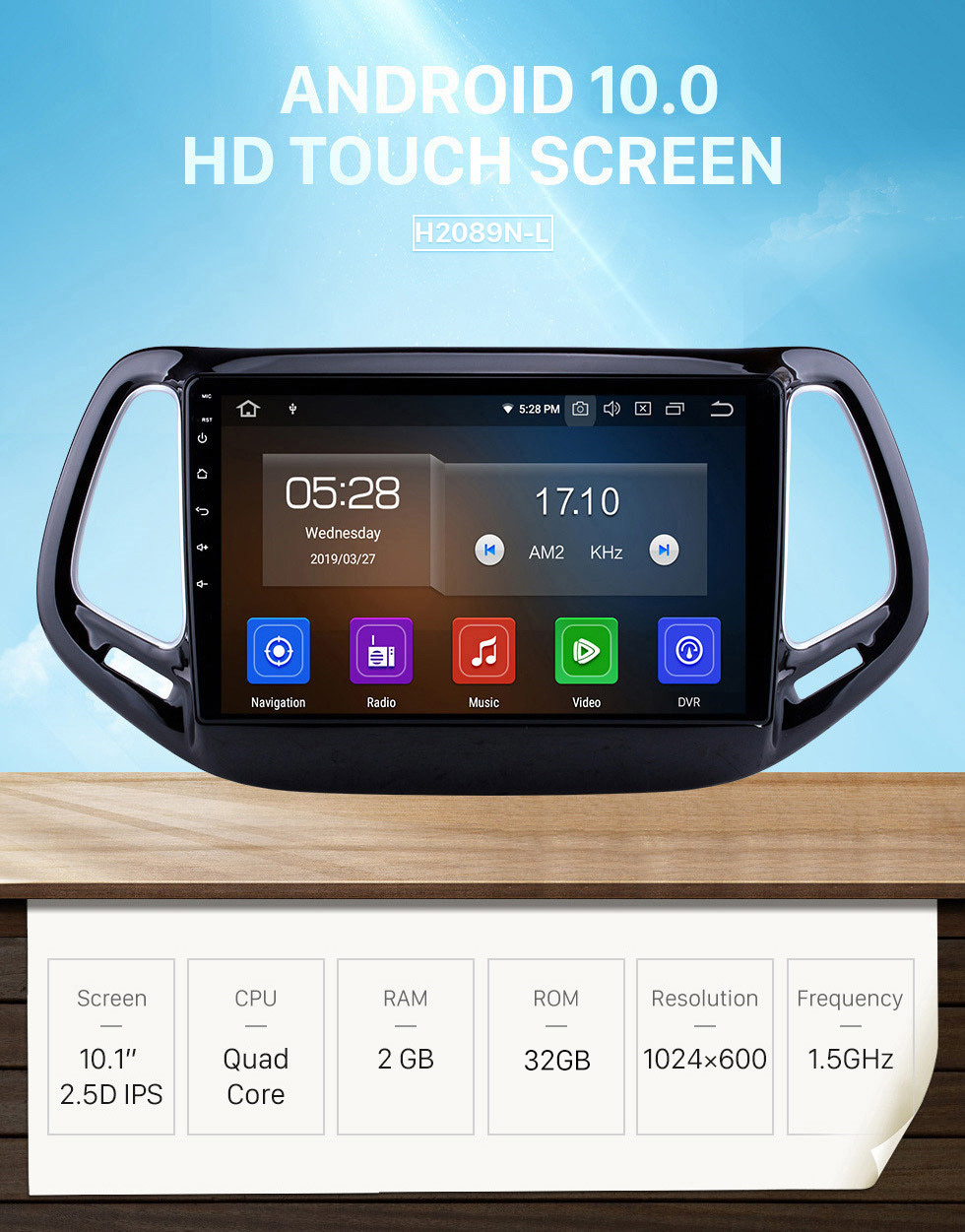 Seicane Android 10.0 Navigation GPS pour 2017 Jeep Compass 10,1 pouces HD Écran tactile Multimédia Radio Bluetooth MP5 musique Lien de miroir WIFI Support USB 4G Carplay SWC OBD2 Rearview Seicane Android 10.0 Navigation GPS pour 2017 Jeep Compass 10,1 pouces HD Écran tactile Multimédia Radio Bluetooth MP5 musique Lien de miroir WIFI Support USB 4G Carplay SWC OBD2 Rearview