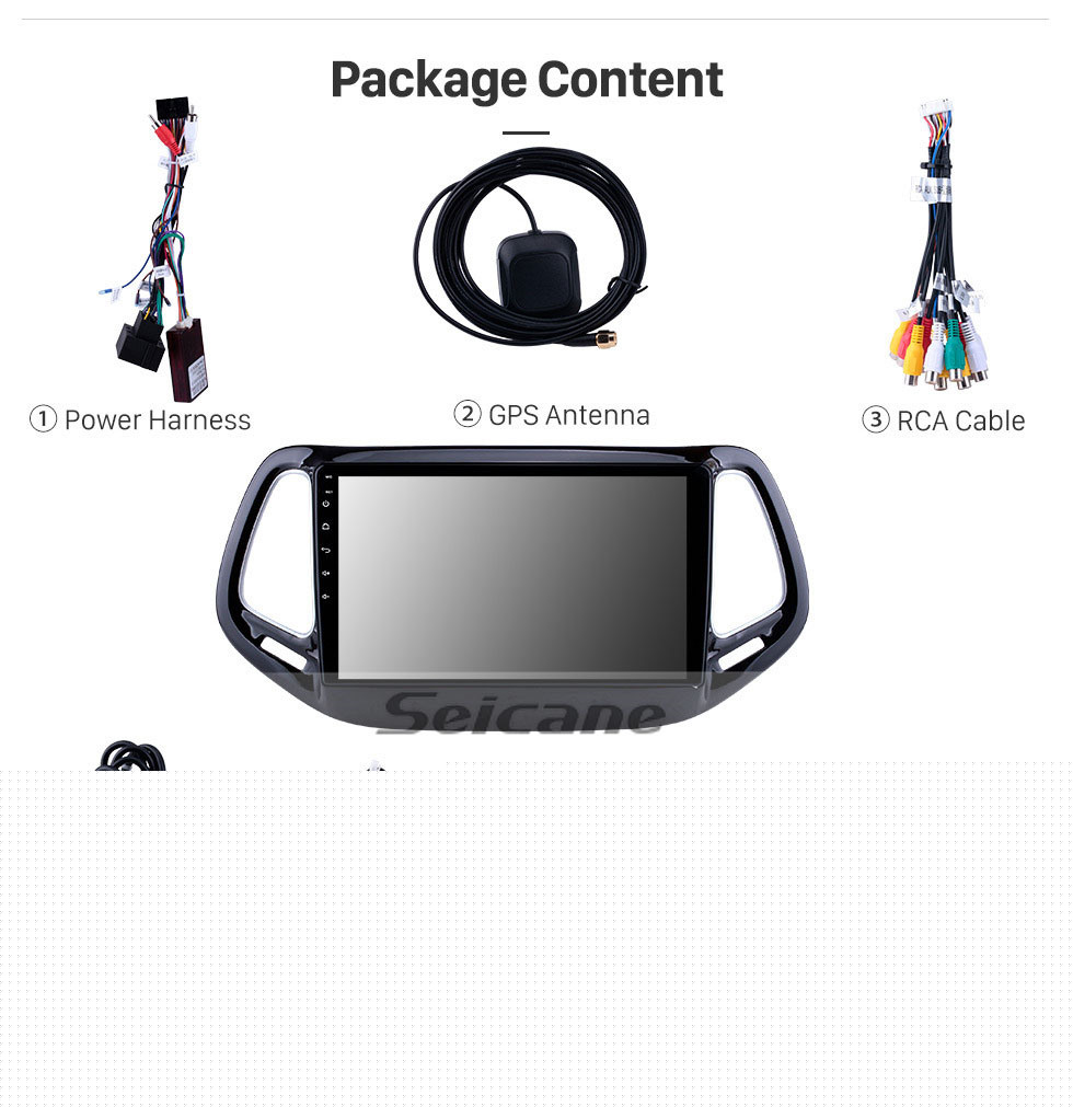 Seicane Android 10.0 Navigation GPS pour 2017 Jeep Compass 10,1 pouces HD Écran tactile Multimédia Radio Bluetooth MP5 musique Lien de miroir WIFI Support USB 4G Carplay SWC OBD2 Rearview Seicane Android 10.0 Navigation GPS pour 2017 Jeep Compass 10,1 pouces HD Écran tactile Multimédia Radio Bluetooth MP5 musique Lien de miroir WIFI Support USB 4G Carplay SWC OBD2 Rearview