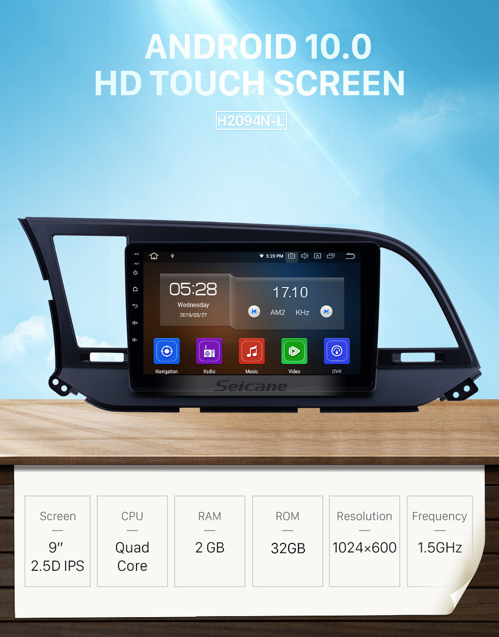 Seicane 9 inch aftermarket Android 10.0 HD Touchscreen Head Unit GPS Navigation System For 2016 Hyundai Elantra LHD with USB Support OBD II DVR 3G/4G WIFI Rearview Camera Seicane 9 inch aftermarket Android 10.0 HD Touchscreen Head Unit GPS Navigation System For 2016 Hyundai Elantra LHD with USB Support OBD II DVR 3G/4G WIFI Rearview Camera