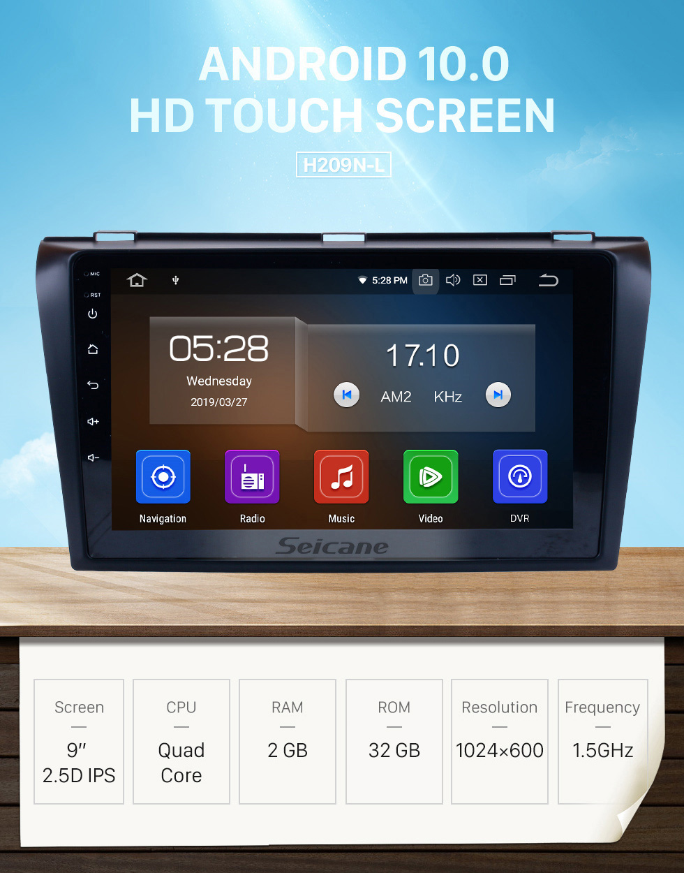 Seicane All-in-one Android 10.0 2004-2009 Mazda 3 Radio Upgrade with in Dash GPS Navigation System 1024*600 Multi-touch Capacitive Screen Bluetooth Music Mirror Link OBD2 3G WiFi HD 1080P DVR USB Backup Camera Seicane All-in-one Android 10.0 2004-2009 Mazda 3 Radio Upgrade with in Dash GPS Navigation System 1024*600 Multi-touch Capacitive Screen Bluetooth Music Mirror Link OBD2 3G WiFi HD 1080P DVR USB Backup Camera