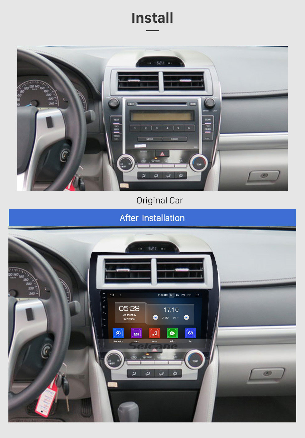 Seicane 10.1 Inch HD Touch Screen Android 10.0 Car Stereo Radio For 2012-2017 TOYOTA CAMRY GPS Navigation Bluetooth 4G WIFI Support Rear View Camera Steering Wheel Control DVR OBD2 TPMS FM AM 1080P Video Seicane 10.1 Inch HD Touch Screen Android 10.0 Car Stereo Radio For 2012-2017 TOYOTA CAMRY GPS Navigation Bluetooth 4G WIFI Support Rear View Camera Steering Wheel Control DVR OBD2 TPMS FM AM 1080P Video