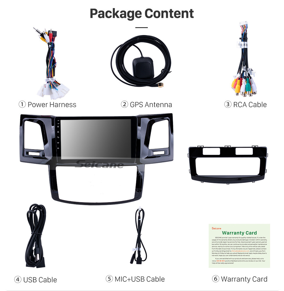 Seicane 2008-2014 Toyota FORTUNER HILUX Android 10.0 Radio 9 inch HD Touchscreen GPS Navigation Stereo Bluetooth Wifi Music AUX RDS support Rearview Camera SWC DVR Seicane 2008-2014 Toyota FORTUNER HILUX Android 10.0 Radio 9 inch HD Touchscreen GPS Navigation Stereo Bluetooth Wifi Music AUX RDS support Rearview Camera SWC DVR