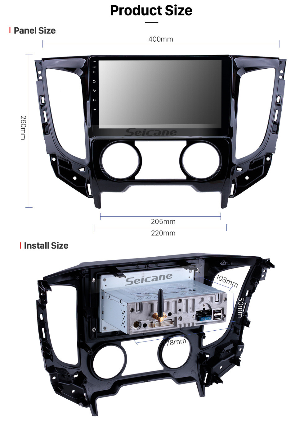Seicane 9 pulgadas Android 10.0 2015 Mitsubishi TRITON Manual A / C 1024 * 600 Radio con pantalla táctil con GPS Navi USB FM Bluetooth WIFI compatible RDS Carplay 4G Reproductor de DVD Seicane 9 pulgadas Android 10.0 2015 Mitsubishi TRITON Manual A / C 1024 * 600 Radio con pantalla táctil con GPS Navi USB FM Bluetooth WIFI compatible RDS Carplay 4G Reproductor de DVD