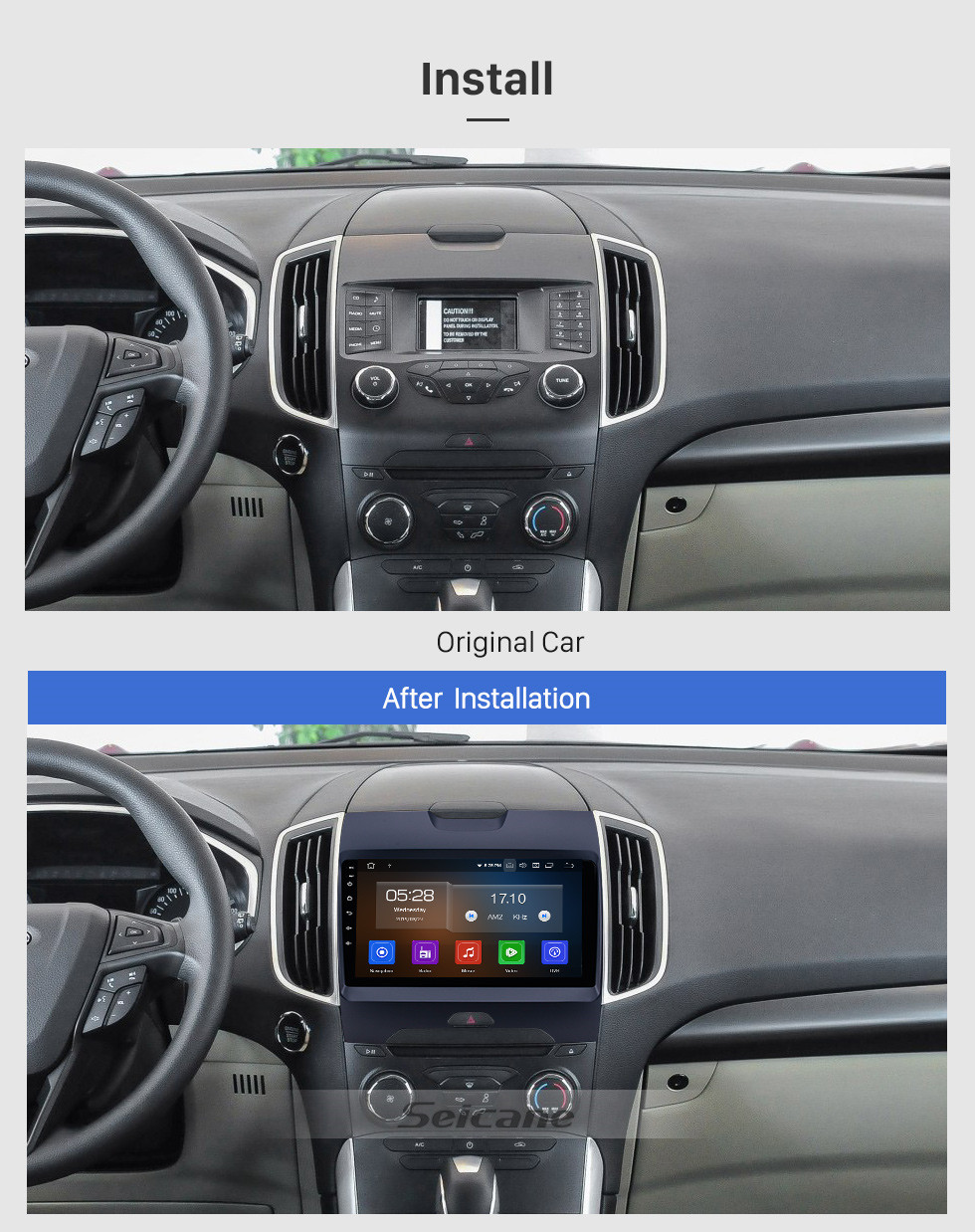 Seicane HD Touchscreen Android 10.0 9 Inch Radio for 2013-2017 FORD EDGE GPS Navigation Bluetooth music FM RDS WIFI USB support 4G Carplay DVD TPMS DVR OBD Seicane HD Touchscreen Android 10.0 9 Inch Radio for 2013-2017 FORD EDGE GPS Navigation Bluetooth music FM RDS WIFI USB support 4G Carplay DVD TPMS DVR OBD