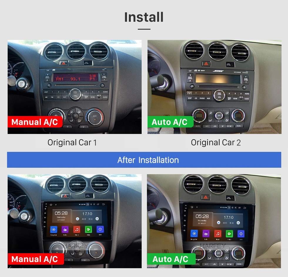 Seicane 2008-2012 Nissan Teana ALTIMA Auto A/C 9 inch Android 10.0 GPS Navigation Radio with Bluetooth Carplay USB WIFI HD Touchscreen Stereo support DVR DVD Seicane 2008-2012 Nissan Teana ALTIMA Auto A/C 9 inch Android 10.0 GPS Navigation Radio with Bluetooth Carplay USB WIFI HD Touchscreen Stereo support DVR DVD