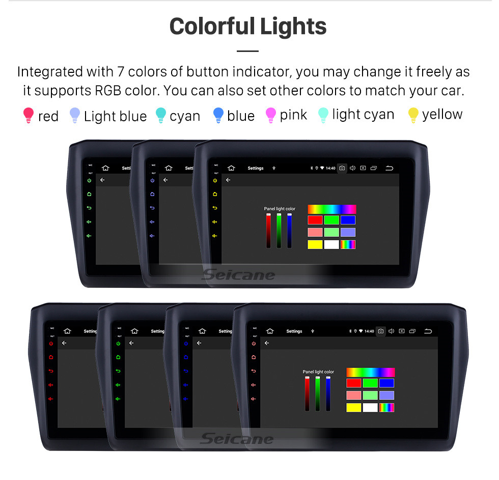 Seicane 9 inch touchscreen 2017-2019 SUZUKI Swift Android 10.0 Car Radio GPS Navigation Head unit Bluetooth music USB support OBD Carplay Backup Camera 1080P DVD Player 4G Wifi Seicane 9 inch touchscreen 2017-2019 SUZUKI Swift Android 10.0 Car Radio GPS Navigation Head unit Bluetooth music USB support OBD Carplay Backup Camera 1080P DVD Player 4G Wifi