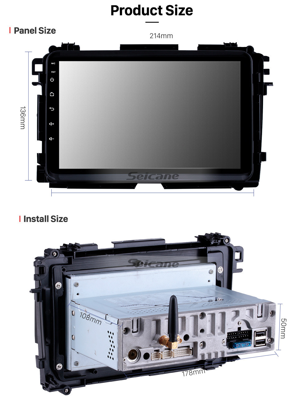 Seicane 9 inch 2015-2017 HONDA VEZEL XVR Android 10.0 GPS Navigation System with Bluetooth WIFI Radio support OBD2 USB Backup Camera Didital TV Steering wheel Control Mirror Link Seicane 9 inch 2015-2017 HONDA VEZEL XVR Android 10.0 GPS Navigation System with Bluetooth WIFI Radio support OBD2 USB Backup Camera Didital TV Steering wheel Control Mirror Link