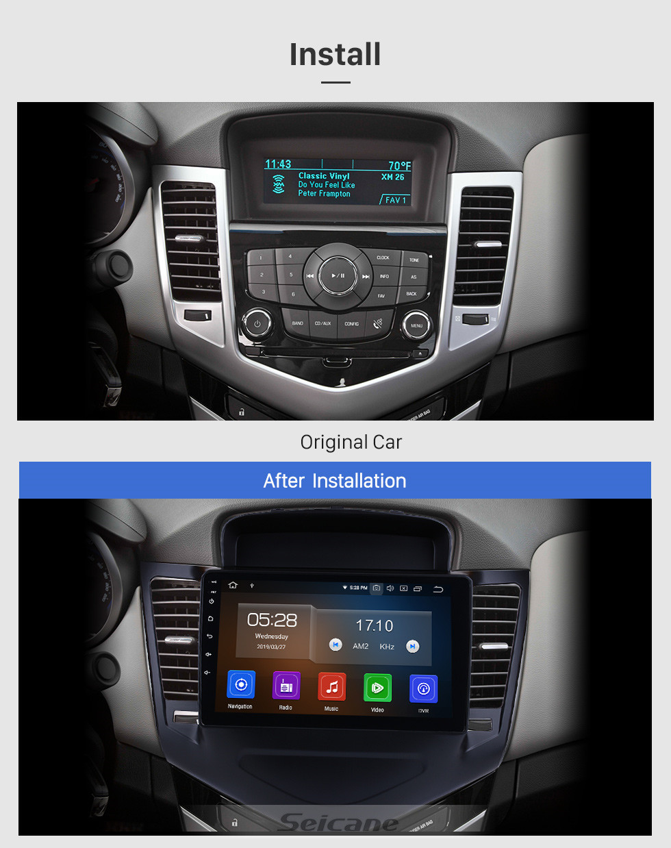 20132015 chevy Chevrolet CRUZE Android 10.0 9 inch GPS