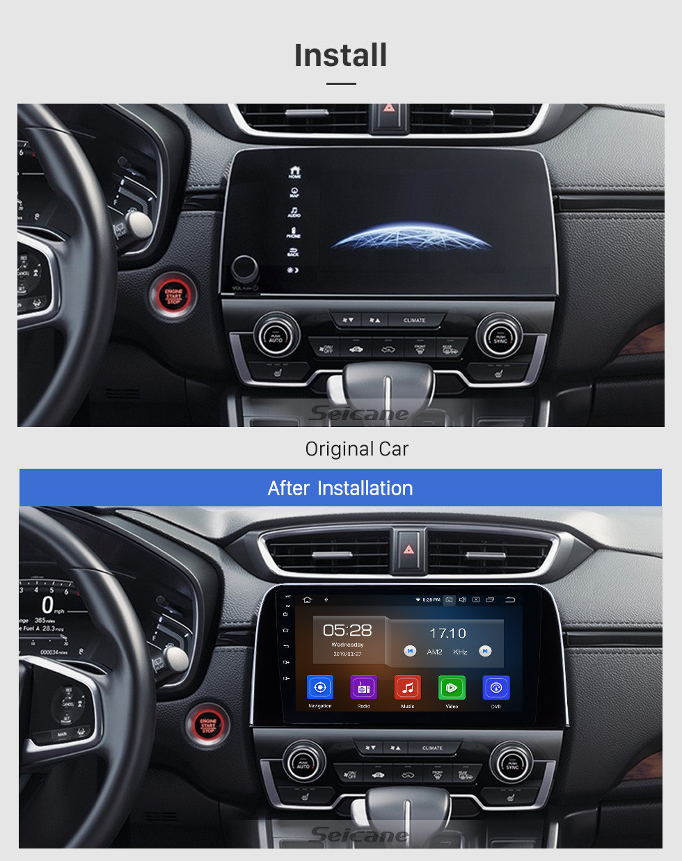 Seicane HD Touchscreen 2017 2018 Honda CRV Android 10.0 9 inch GPS Navigation Radio Bluetooth Carplay AUX Music support SWC OBD2 Mirror Link Backup camera Seicane HD Touchscreen 2017 2018 Honda CRV Android 10.0 9 inch GPS Navigation Radio Bluetooth Carplay AUX Music support SWC OBD2 Mirror Link Backup camera