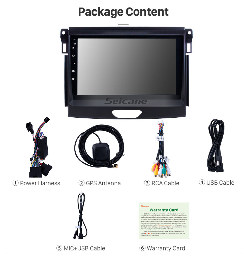 Seicane 2015 Ford Ranger Écran Tactile Android 10.0 9 pouces GPS Navigation Radio Lecteur Multimédia Bluetooth Carplay Musique AUX support Digital TV 1080 P Seicane 2015 Ford Ranger Écran Tactile Android 10.0 9 pouces GPS Navigation Radio Lecteur Multimédia Bluetooth Carplay Musique AUX support Digital TV 1080 P