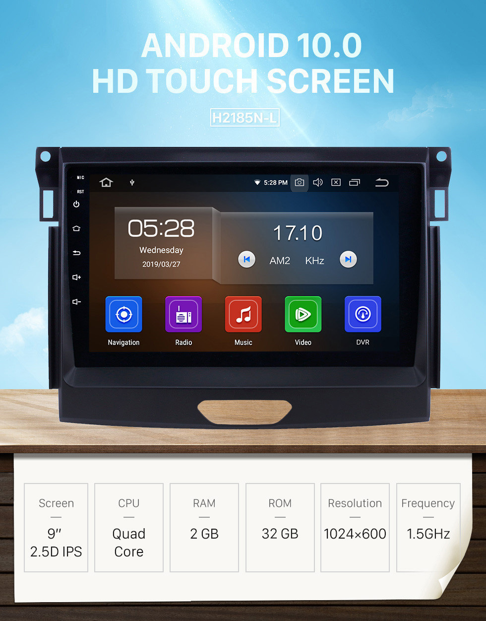 Seicane 2015 Ford Ranger Écran Tactile Android 10.0 9 pouces GPS Navigation Radio Lecteur Multimédia Bluetooth Carplay Musique AUX support Digital TV 1080 P Seicane 2015 Ford Ranger Écran Tactile Android 10.0 9 pouces GPS Navigation Radio Lecteur Multimédia Bluetooth Carplay Musique AUX support Digital TV 1080 P