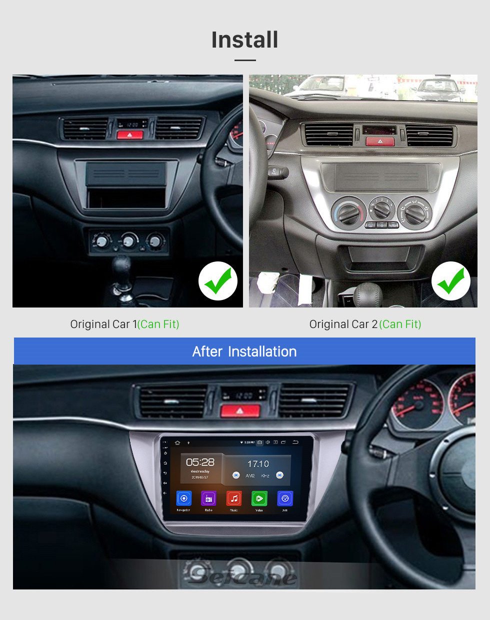 Seicane Android 10.0 9 inch 2006-2010 Mitsubishi Lancer IX HD Touchscreen GPS Navigation Radio with Bluetooth USB Carplay WIFI support Mirror Link Rearview camera Seicane Android 10.0 9 inch 2006-2010 Mitsubishi Lancer IX HD Touchscreen GPS Navigation Radio with Bluetooth USB Carplay WIFI support Mirror Link Rearview camera