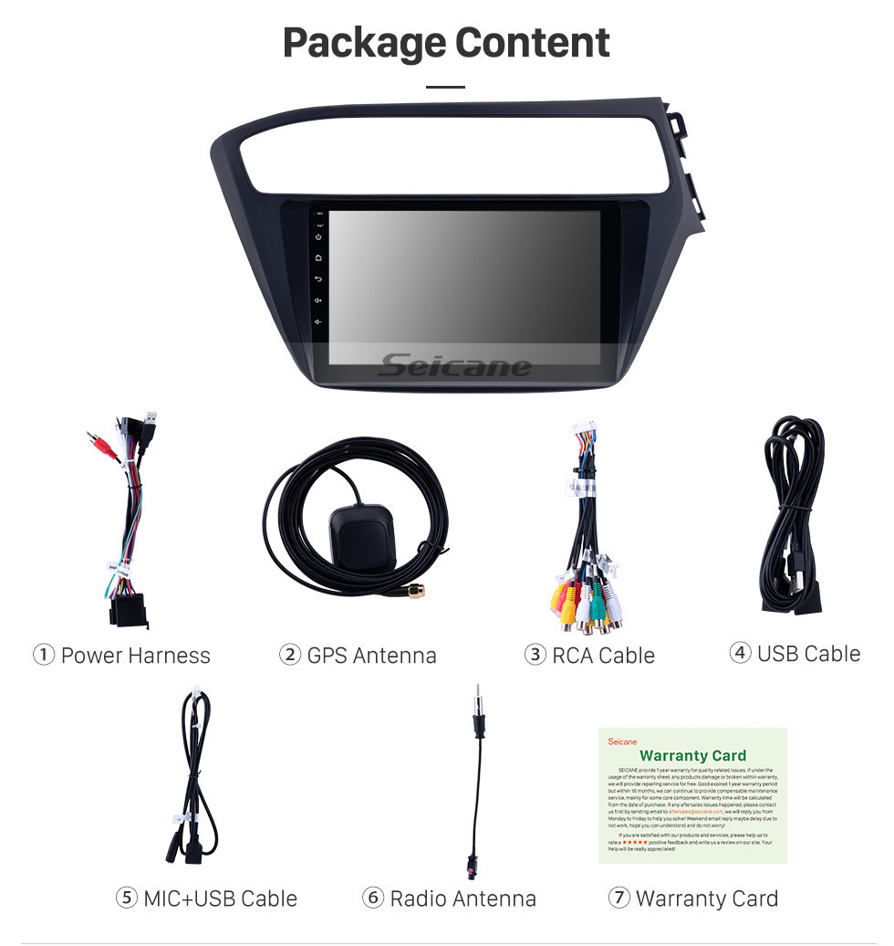 Seicane HD Touchscreen 2018-2019 Hyundai i20 RHD Android 10.0 9 inch GPS Navigation Radio Bluetooth USB Carplay Music AUX support TPMS SWC OBD2 Digital TV Seicane HD Touchscreen 2018-2019 Hyundai i20 RHD Android 10.0 9 inch GPS Navigation Radio Bluetooth USB Carplay Music AUX support TPMS SWC OBD2 Digital TV