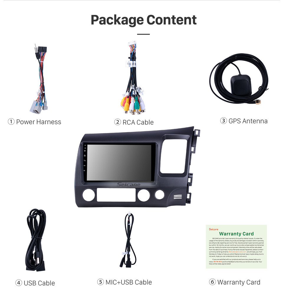 Seicane 9 inch Android 10.0 Radio for 2006-2011 Honda Civic RHD with GPS Navigation HD Touchscreen Bluetooth USB Carplay support OBD2 Rearview camera 4G WIFI Seicane 9 inch Android 10.0 Radio for 2006-2011 Honda Civic RHD with GPS Navigation HD Touchscreen Bluetooth USB Carplay support OBD2 Rearview camera 4G WIFI