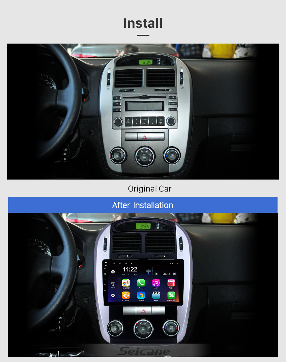 Seicane HD Touchscreen 2012-2016 Kia Cerato Android 10.0 9 inch GPS Navigation Radio Bluetooth USB Carplay WIFI AUX support DAB+ OBD2 Steering Wheel Control Seicane HD Touchscreen 2012-2016 Kia Cerato Android 10.0 9 inch GPS Navigation Radio Bluetooth USB Carplay WIFI AUX support DAB+ OBD2 Steering Wheel Control
