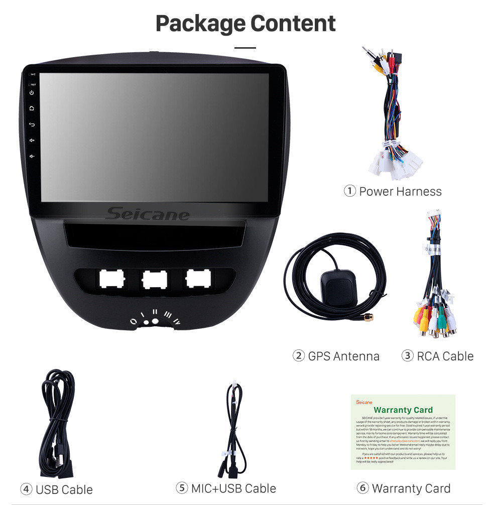 Seicane 10.1 inch 2005-2014 Peugeot 107 Android 10.0 GPS Navigation Radio Bluetooth HD Touchscreen AUX Carplay Music support 1080P Video Digital TV Rear camera Seicane 10.1 inch 2005-2014 Peugeot 107 Android 10.0 GPS Navigation Radio Bluetooth HD Touchscreen AUX Carplay Music support 1080P Video Digital TV Rear camera