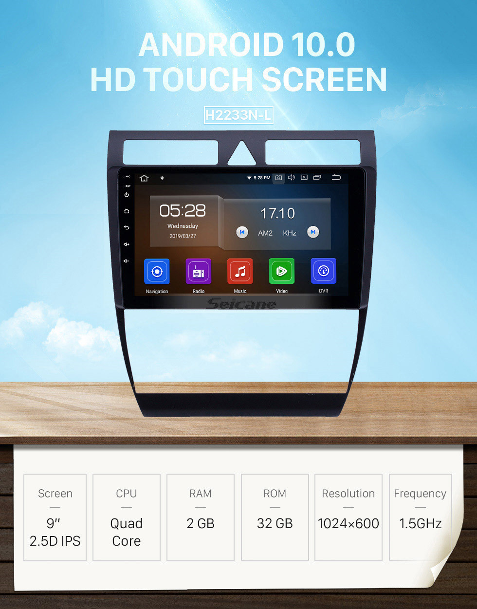 Seicane Android 10.0 for Audi A6 S6 RS6 1997-2004 9 inch HD Touchscreen GPS Navigation Radio with Bluetooth USB Music Carplay WIFI support Digital TV DAB+ OBD2 DVR Seicane Android 10.0 for Audi A6 S6 RS6 1997-2004 9 inch HD Touchscreen GPS Navigation Radio with Bluetooth USB Music Carplay WIFI support Digital TV DAB+ OBD2 DVR