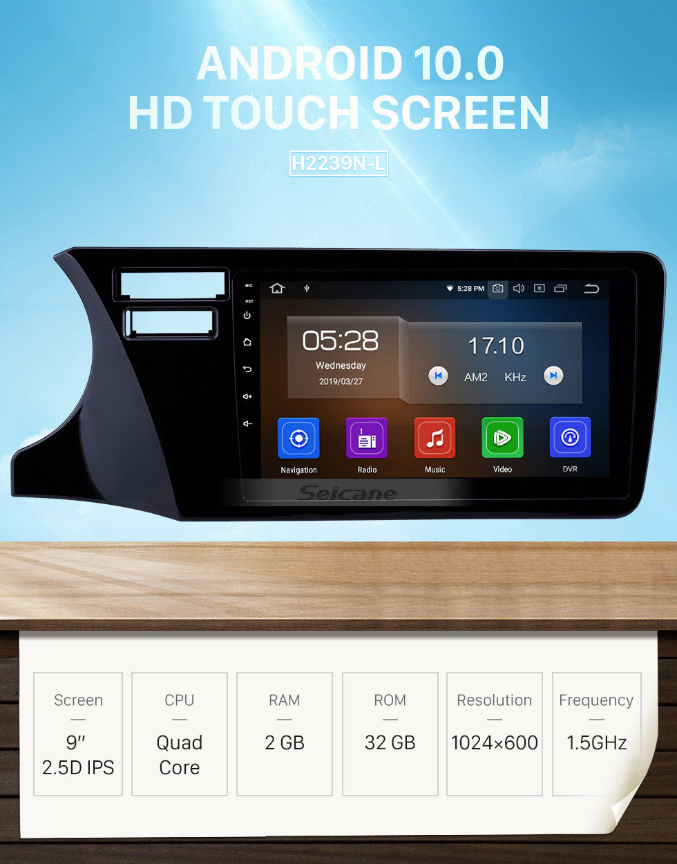 Seicane Android 10.0 9 inch GPS Navigation Radio for 2014-2017 Honda City LHD with HD Touchscreen Carplay Bluetooth WIFI USB AUX support Mirror Link OBD2 SWC Seicane Android 10.0 9 inch GPS Navigation Radio for 2014-2017 Honda City LHD with HD Touchscreen Carplay Bluetooth WIFI USB AUX support Mirror Link OBD2 SWC
