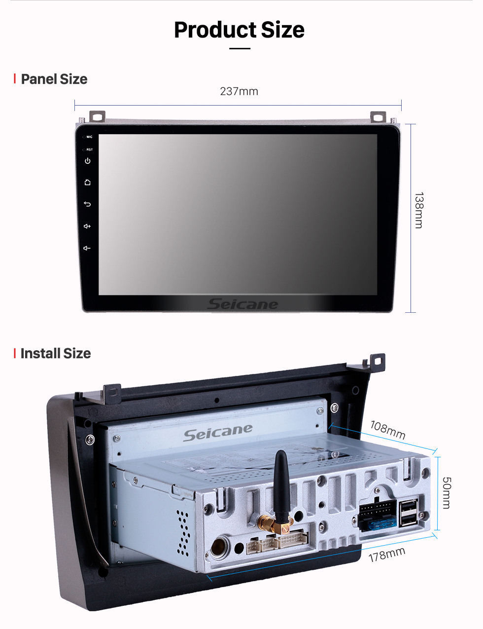 Seicane Android 10.0 Radio de navegación GPS de 9 pulgadas para 2006-2010 Proton GenⅡ con pantalla táctil HD Carplay Bluetooth WIFI USB AUX compatible con Mirror Link OBD2 SWC Seicane Android 10.0 Radio de navegación GPS de 9 pulgadas para 2006-2010 Proton GenⅡ con pantalla táctil HD Carplay Bluetooth WIFI USB AUX compatible con Mirror Link OBD2 SWC