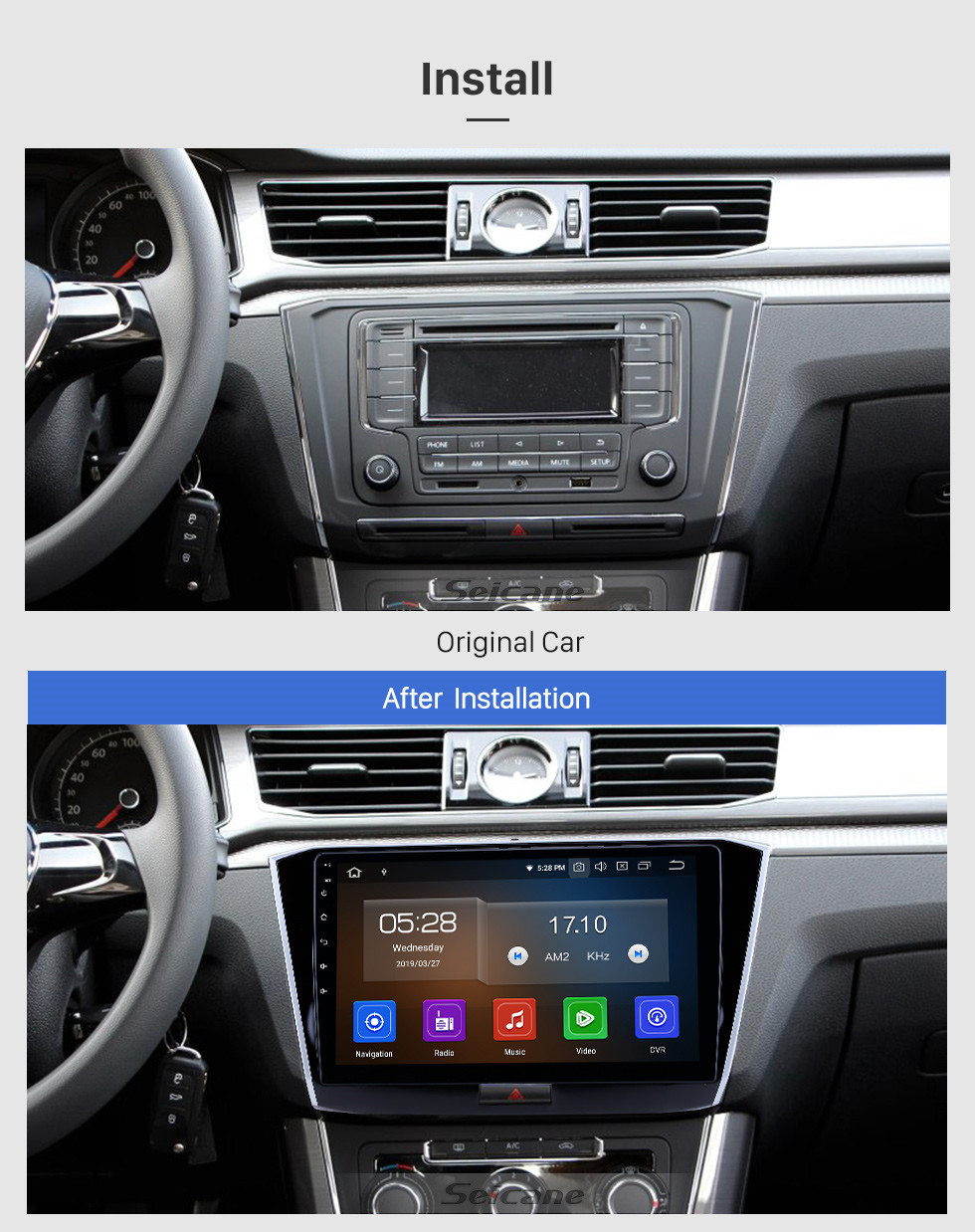 Seicane 10,1 дюймов 2016-2018 VW Volkswagen Passat Android 10.0 GPS-навигация Радио Bluetooth HD с сенсорным экраном AUX USB Carplay поддержка Mirror Link Seicane 10,1 дюймов 2016-2018 VW Volkswagen Passat Android 10.0 GPS-навигация Радио Bluetooth HD с сенсорным экраном AUX USB Carplay поддержка Mirror Link