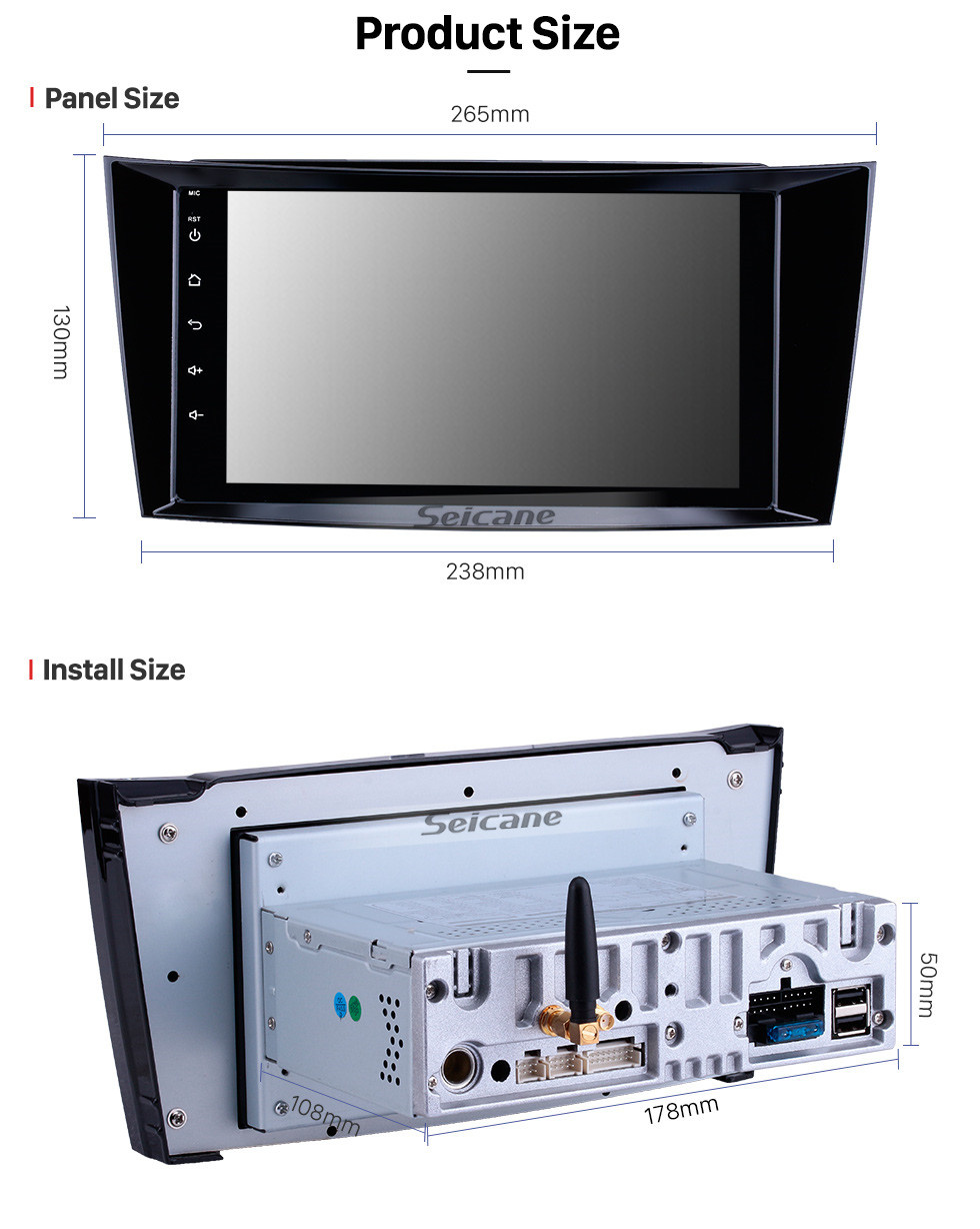 Seicane 8 inch Android 10.0 GPS Navigation Radio for 2001-2010 Mercedes Benz E-Class W211/CLS W219/CLK W209/G W463 Bluetooth HD Touchscreen Carplay support 1080P Seicane 8 inch Android 10.0 GPS Navigation Radio for 2001-2010 Mercedes Benz E-Class W211/CLS W219/CLK W209/G W463 Bluetooth HD Touchscreen Carplay support 1080P