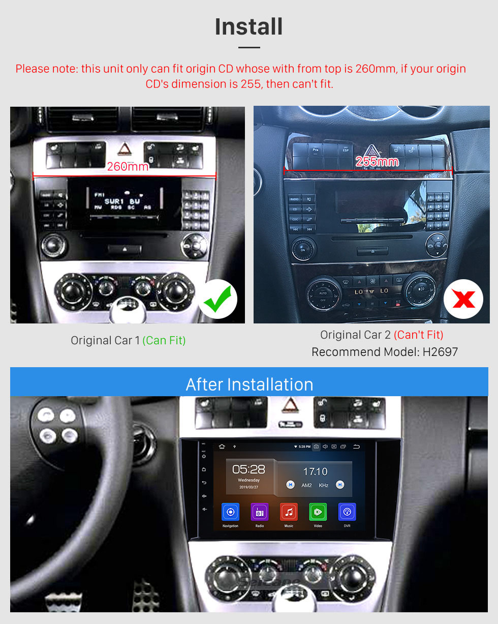 Seicane 8 inch Android 10.0 GPS Navigation Radio for 2004-2011 Mercedes Benz C Class C55 / CLC Class W203 /CLK Class W209 /CLS Class W219 Bluetooth HD Touchscreen Carplay support 1080P Seicane 8 inch Android 10.0 GPS Navigation Radio for 2004-2011 Mercedes Benz C Class C55 / CLC Class W203 /CLK Class W209 /CLS Class W219 Bluetooth HD Touchscreen Carplay support 1080P
