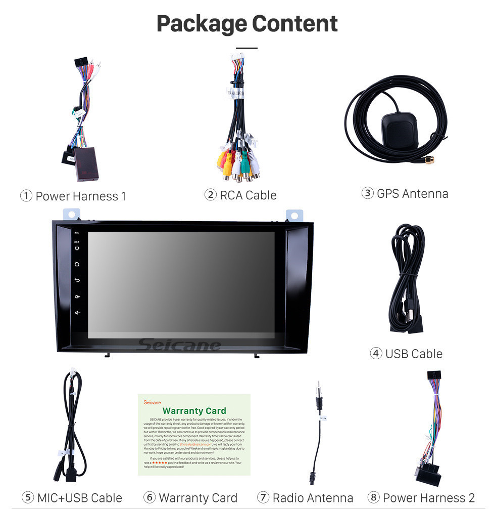 Seicane 8 inch Android 10.0 Radio for 2000-2011 Mercedes Benz SLK class R171 SLK200 SLK280 SLK300 Bluetooth HD Touchscreen GPS Navigation Carplay support TPMS Seicane 8 inch Android 10.0 Radio for 2000-2011 Mercedes Benz SLK class R171 SLK200 SLK280 SLK300 Bluetooth HD Touchscreen GPS Navigation Carplay support TPMS