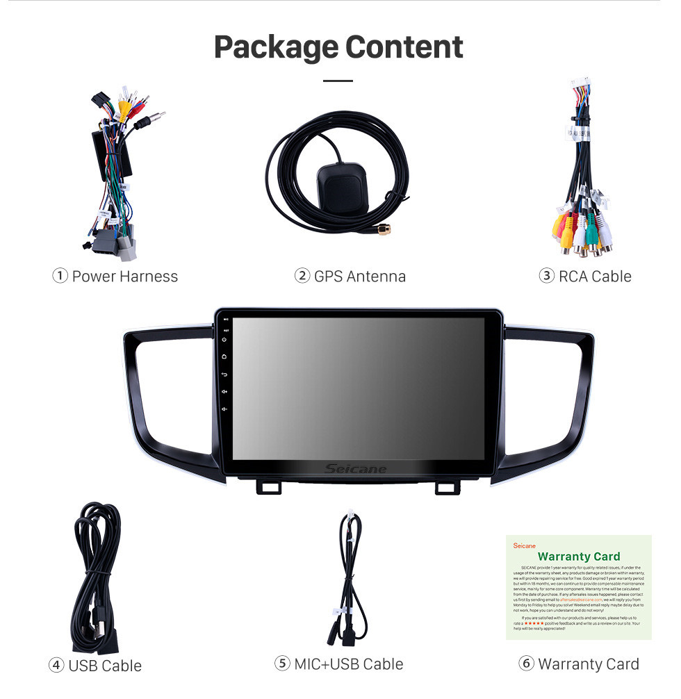 Seicane 10.1 pulgadas Android 10.0 Radio para 2016-2018 Honda Pilot Bluetooth HD con pantalla táctil Navegación GPS Soporte Carplay cámara de respaldo Seicane 10.1 pulgadas Android 10.0 Radio para 2016-2018 Honda Pilot Bluetooth HD con pantalla táctil Navegación GPS Soporte Carplay cámara de respaldo