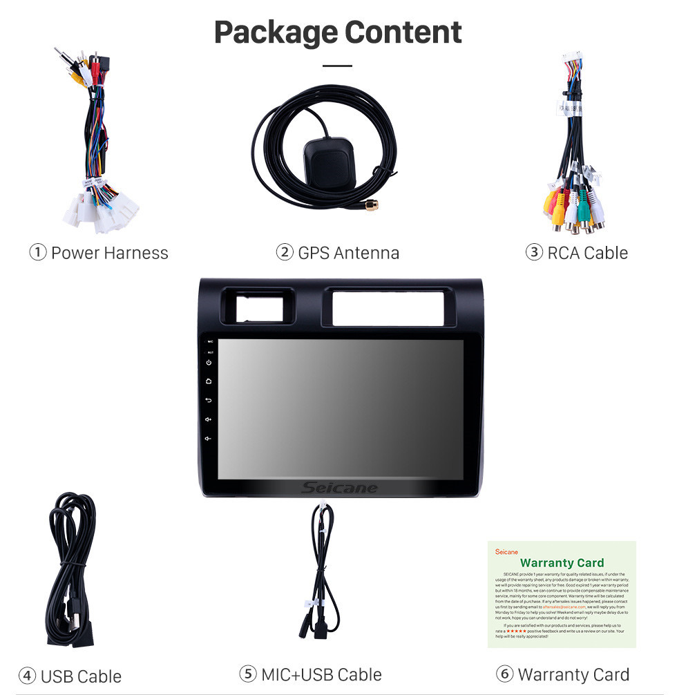 Seicane OEM 9 inch Android 10.0 Radio for 2015 Toyota Land Cruiser Bluetooth HD Touchscreen GPS Navigation Carplay support Rearview camera Seicane OEM 9 inch Android 10.0 Radio for 2015 Toyota Land Cruiser Bluetooth HD Touchscreen GPS Navigation Carplay support Rearview camera