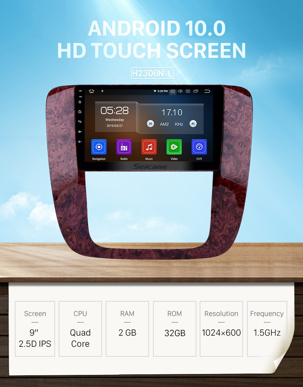 Seicane Android 10.0 9-дюймовый GPS-навигатор для 2007-2012 GMC Yukon / Acadia / Tahoe Chevy Chevrolet Tahoe / Suburban Buick Enclave с сенсорным экраном HD Carplay Поддержка Bluetooth OBD2 Seicane Android 10.0 9-дюймовый GPS-навигатор для 2007-2012 GMC Yukon / Acadia / Tahoe Chevy Chevrolet Tahoe / Suburban Buick Enclave с сенсорным экраном HD Carplay Поддержка Bluetooth OBD2